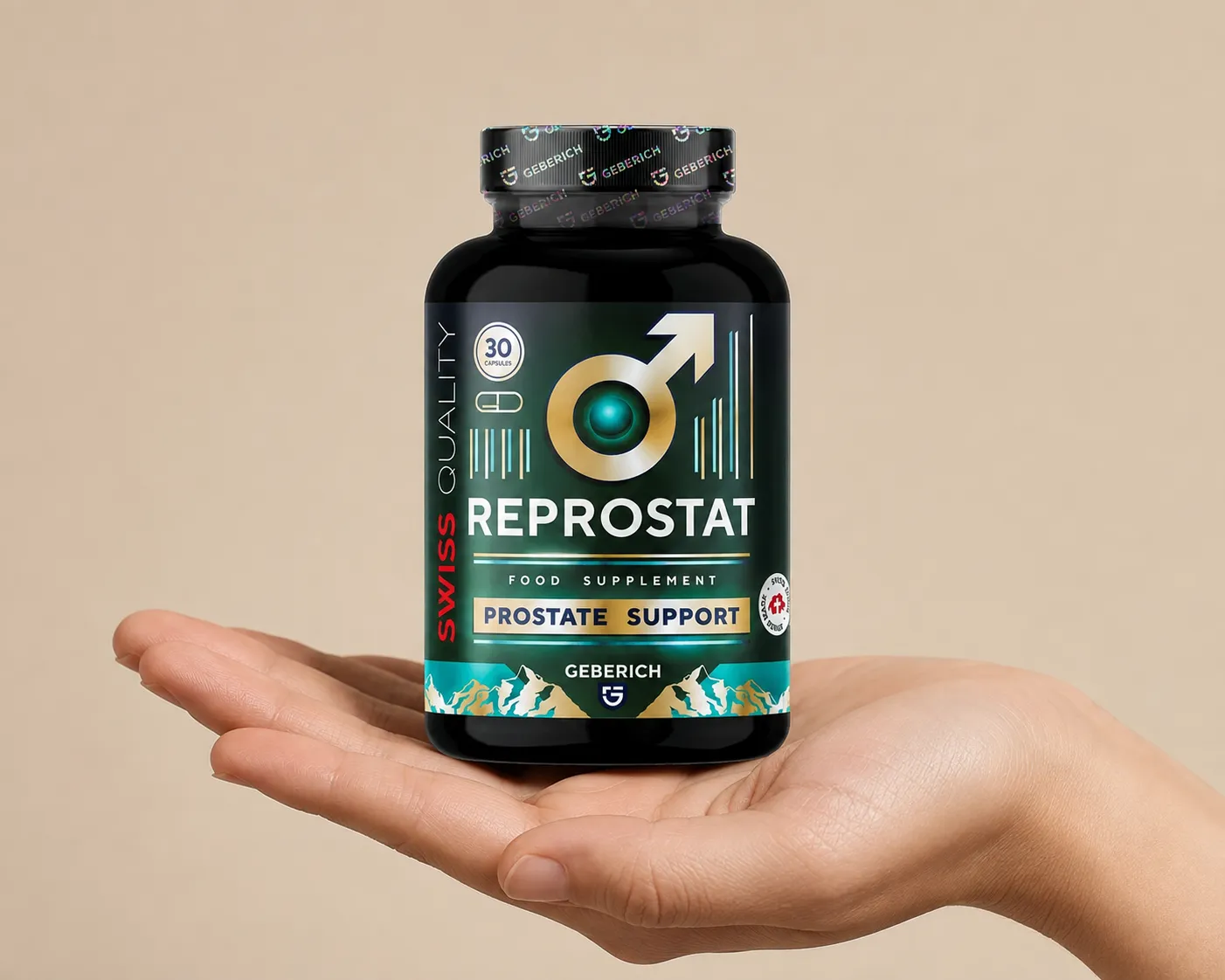 Reprostat — Verpackung in der Hand
