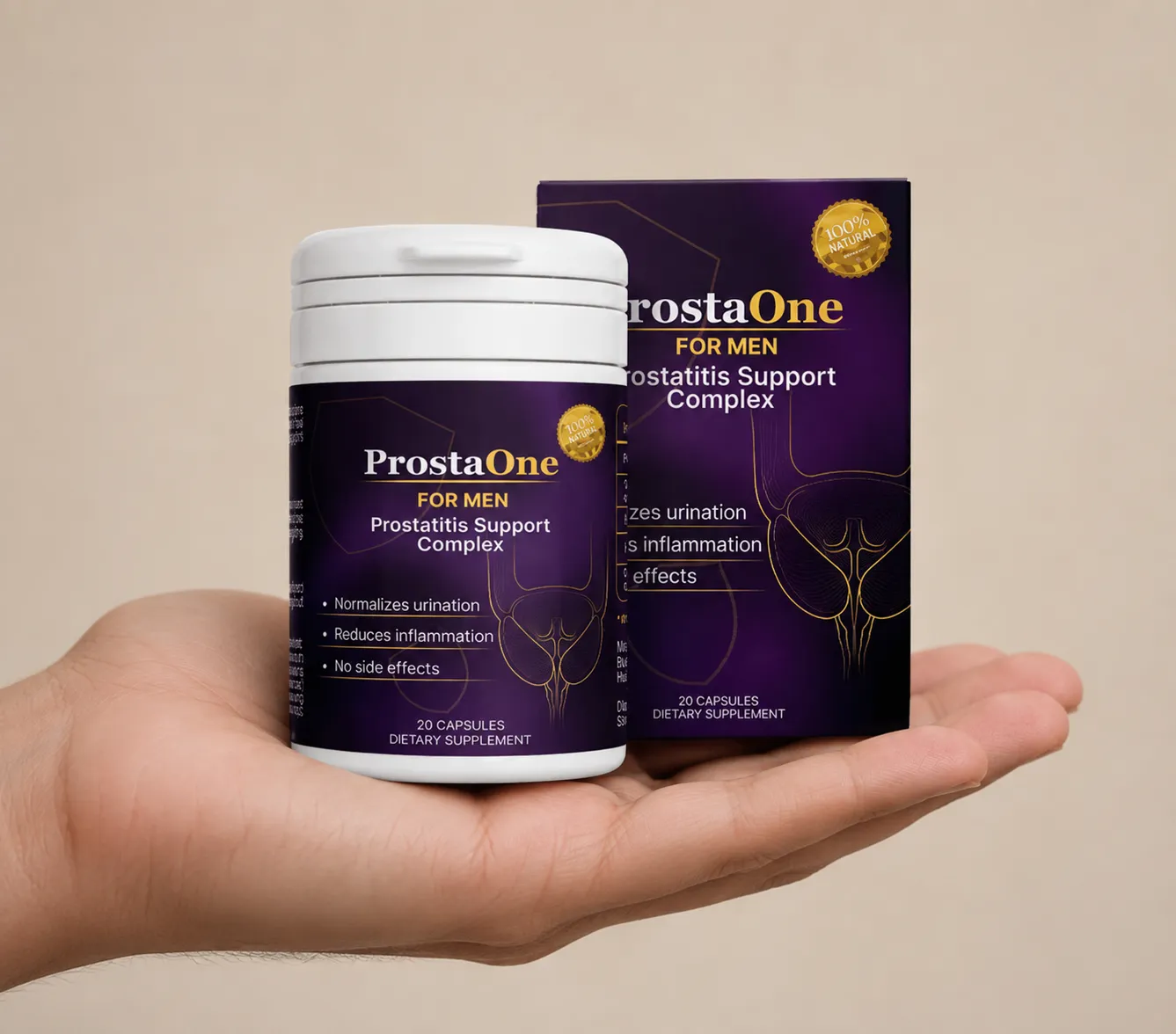 ProstaOne — Verpackung in der Hand