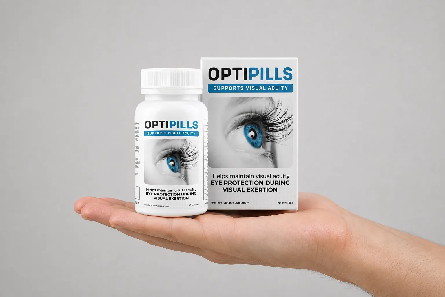 OptiPills — Verpackung in der Hand