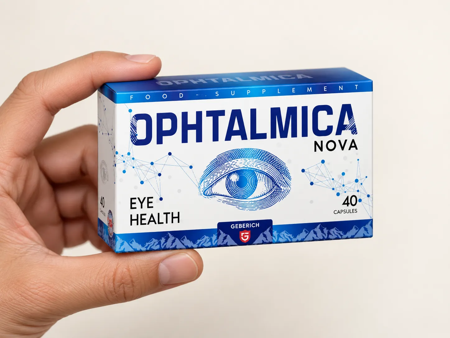 Ophtalmica — Verpackung in der Hand