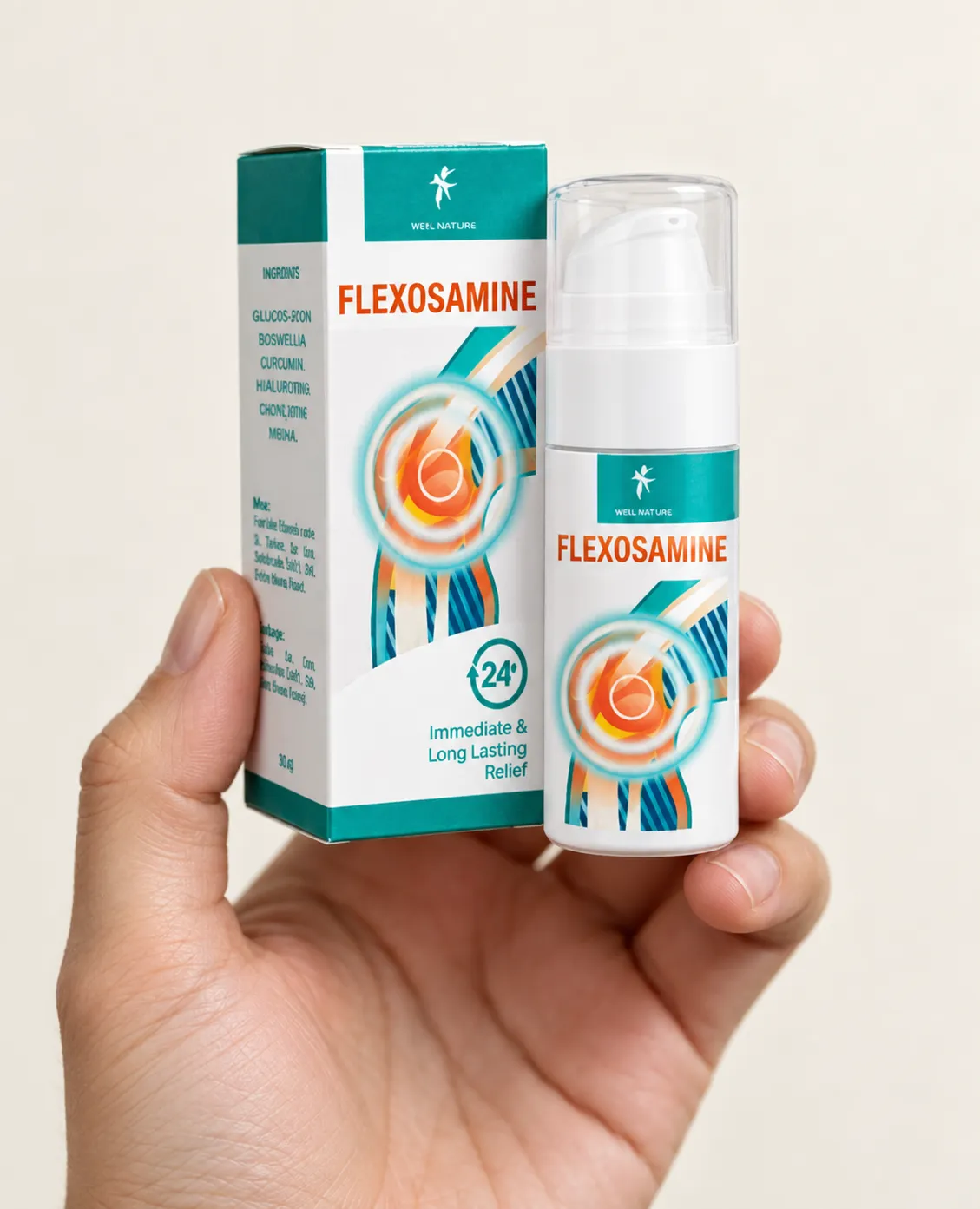 Flexosamine Gel Full price + — Verpackung in der Hand