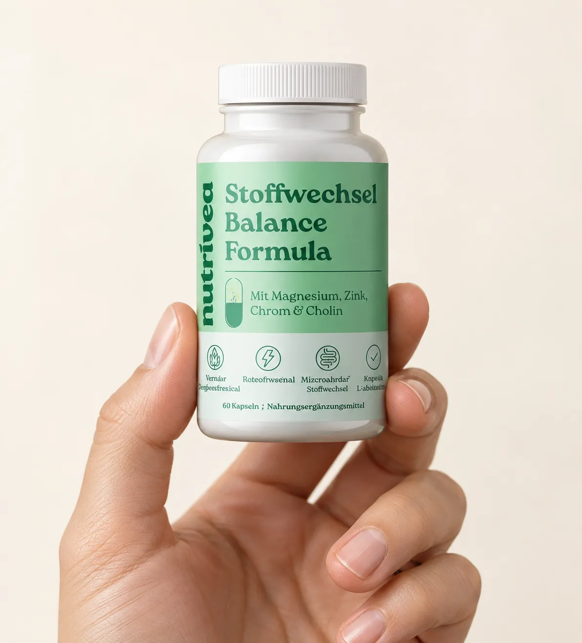 Nutrivea — Verpackung in der Hand