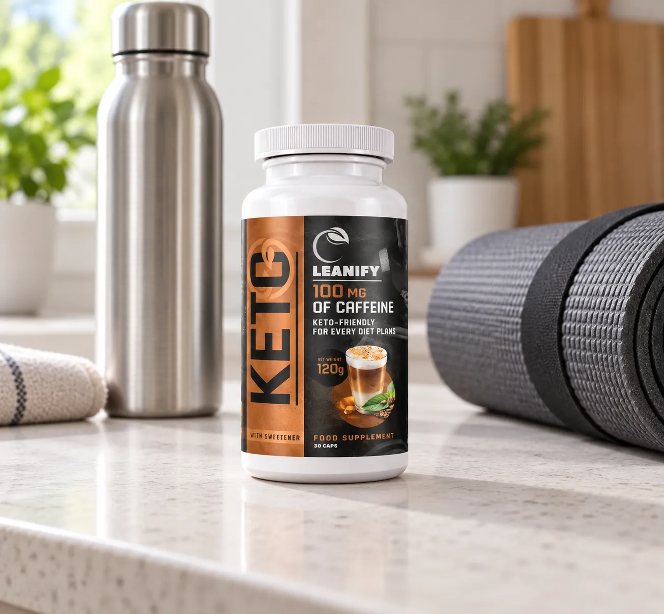 Leanify Keto — Verpackung im Alltag
