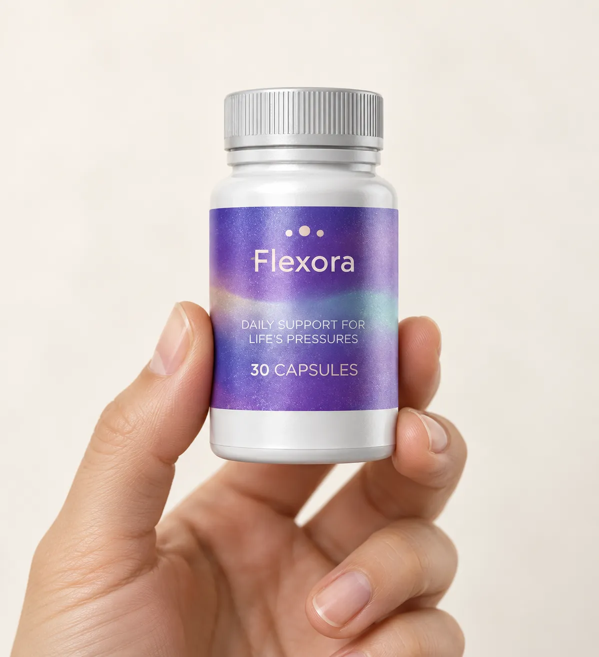 Flexora — Verpackung in der Hand