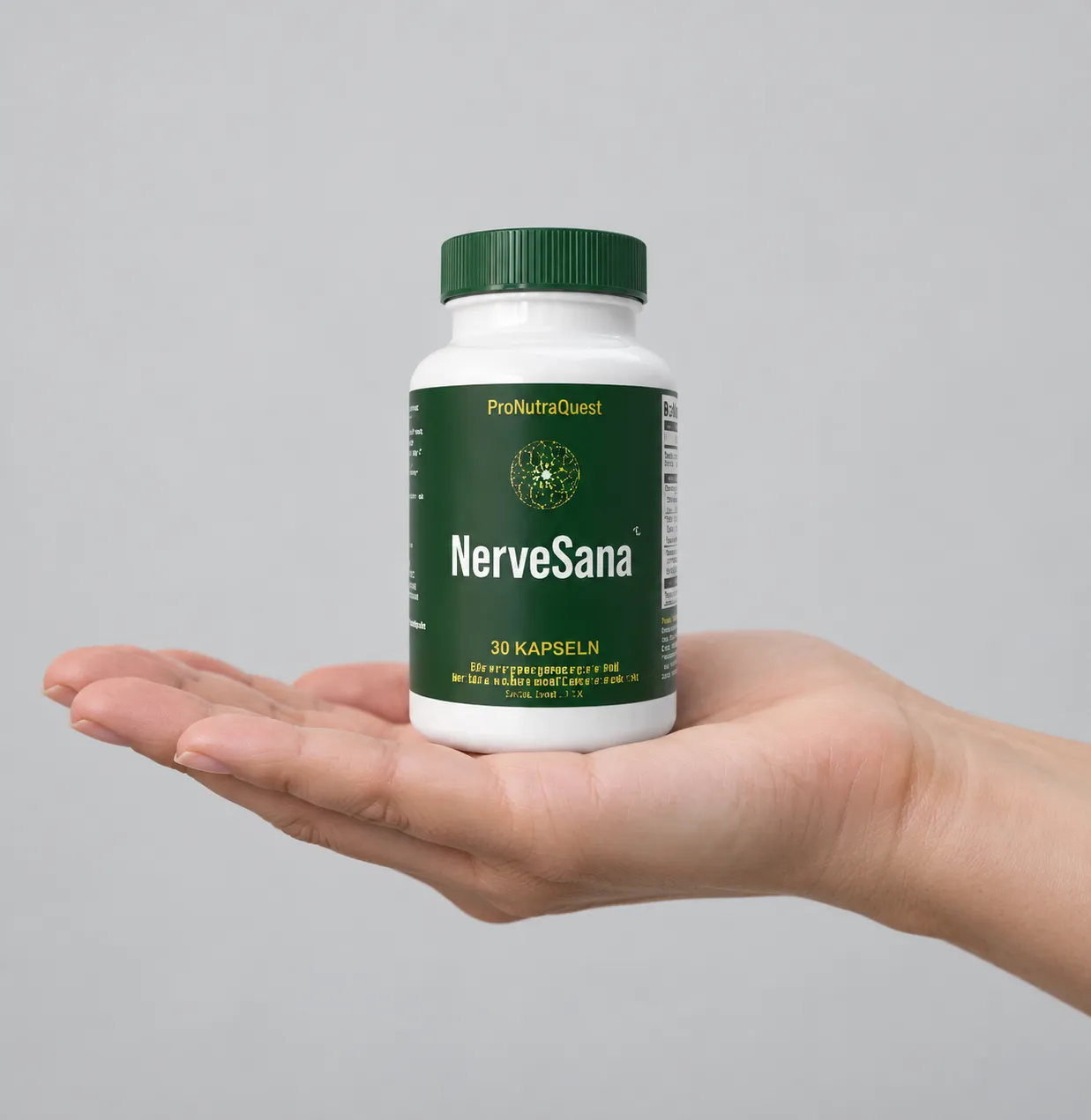 NerveSana — Verpackung in der Hand