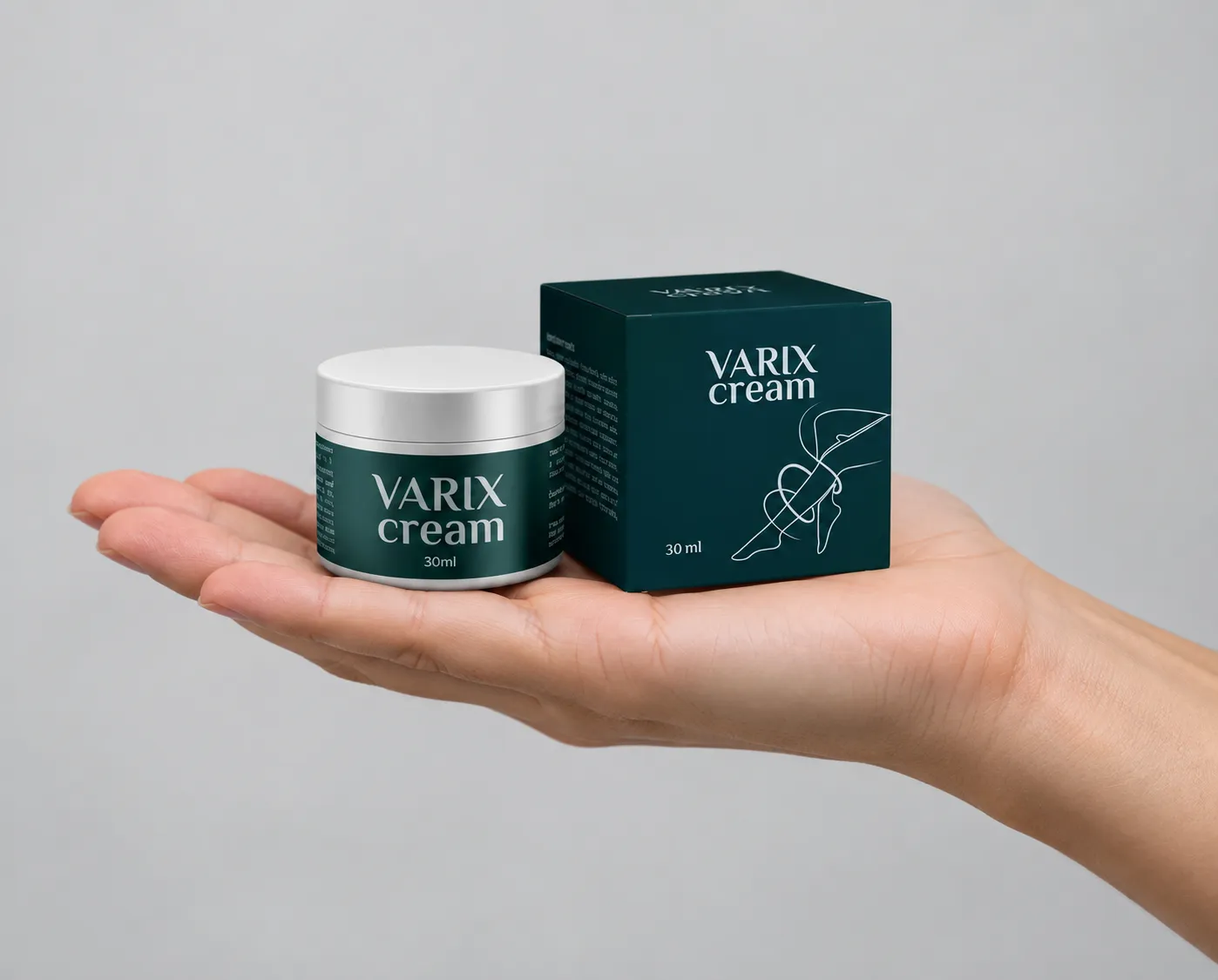 Varix cream lp — Verpackung in der Hand