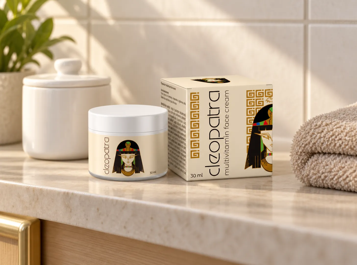 Cleopatra cream lp — Verpackung im Alltag