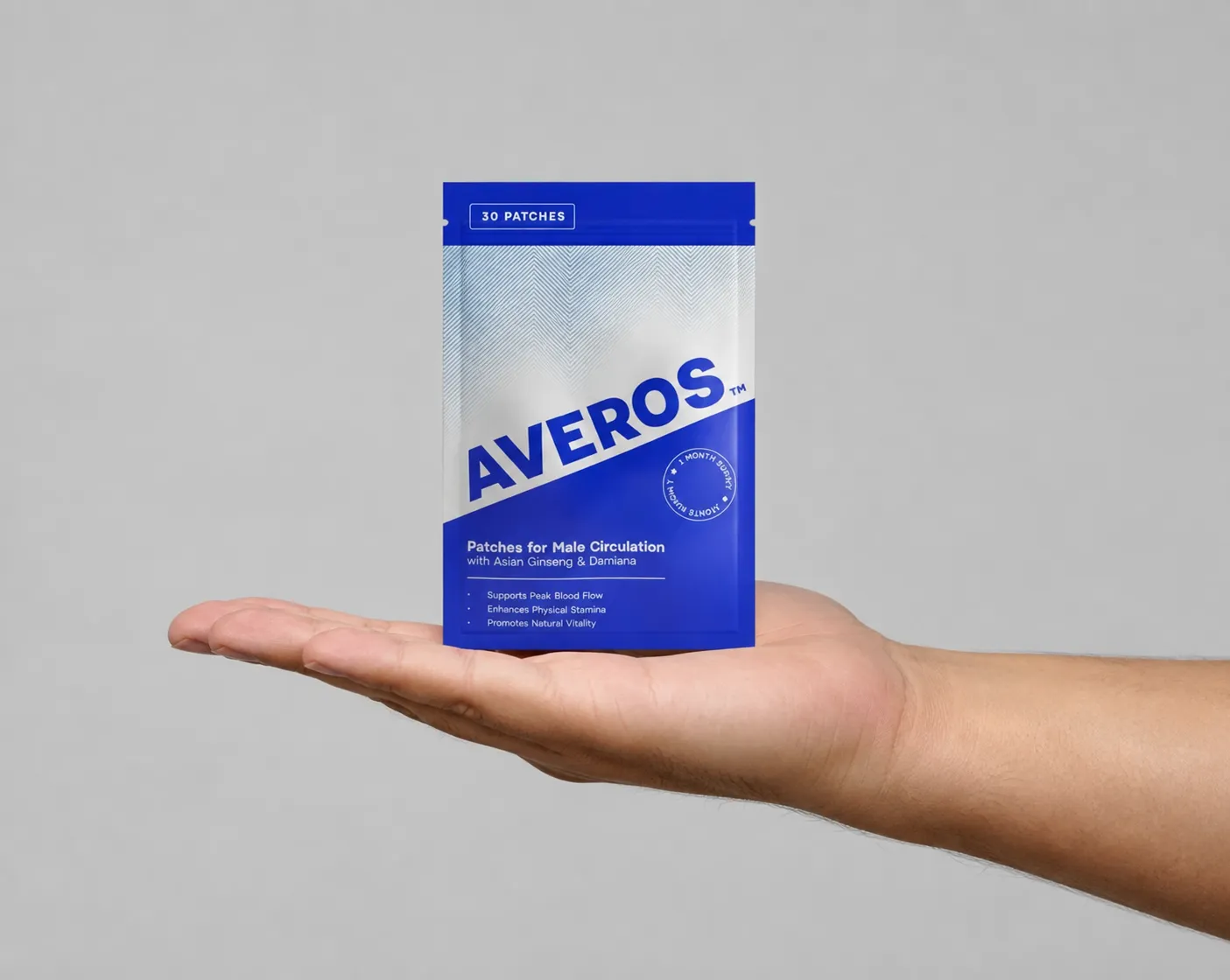 AVEROS — Verpackung in der Hand