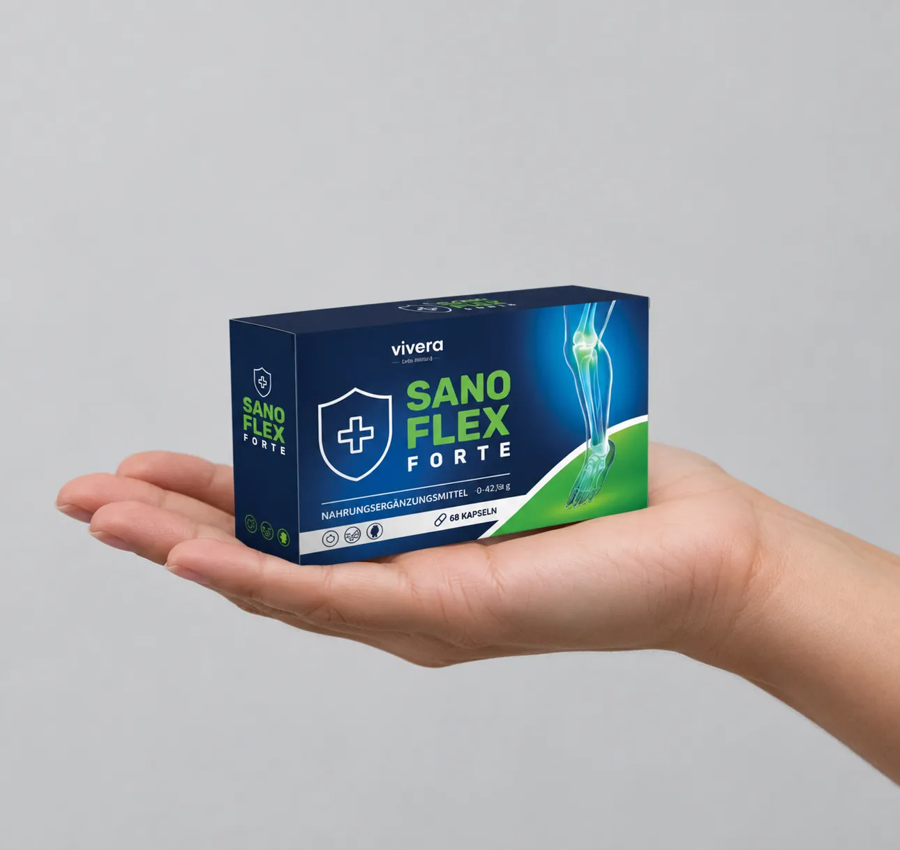 SANOFLEX — Verpackung in der Hand