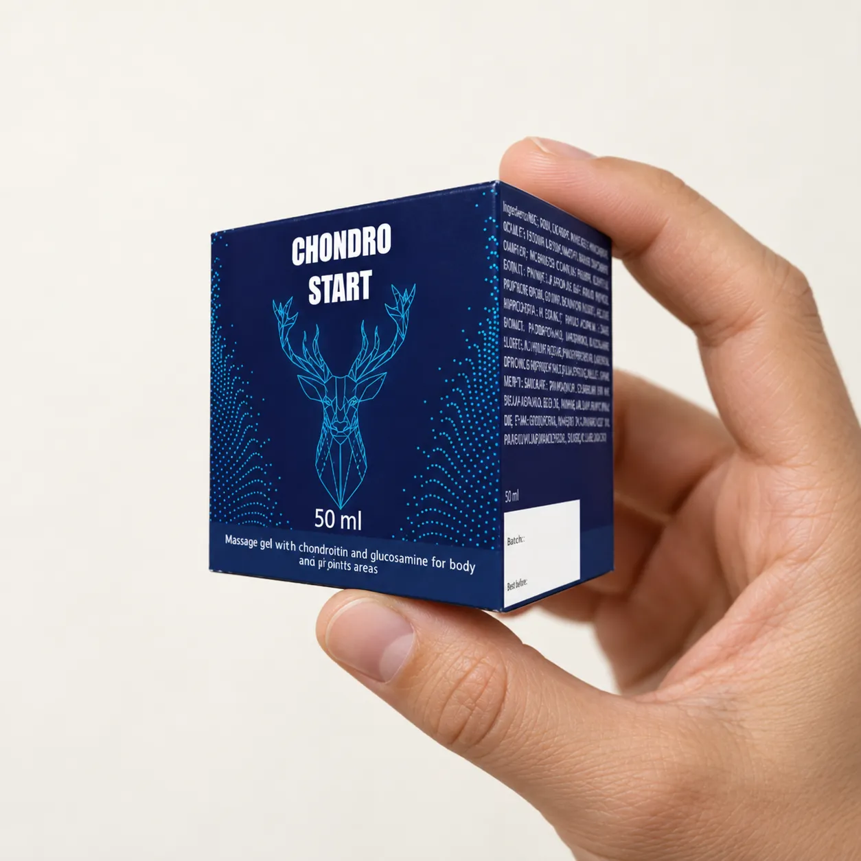 Chondrostart — Verpackung in der Hand