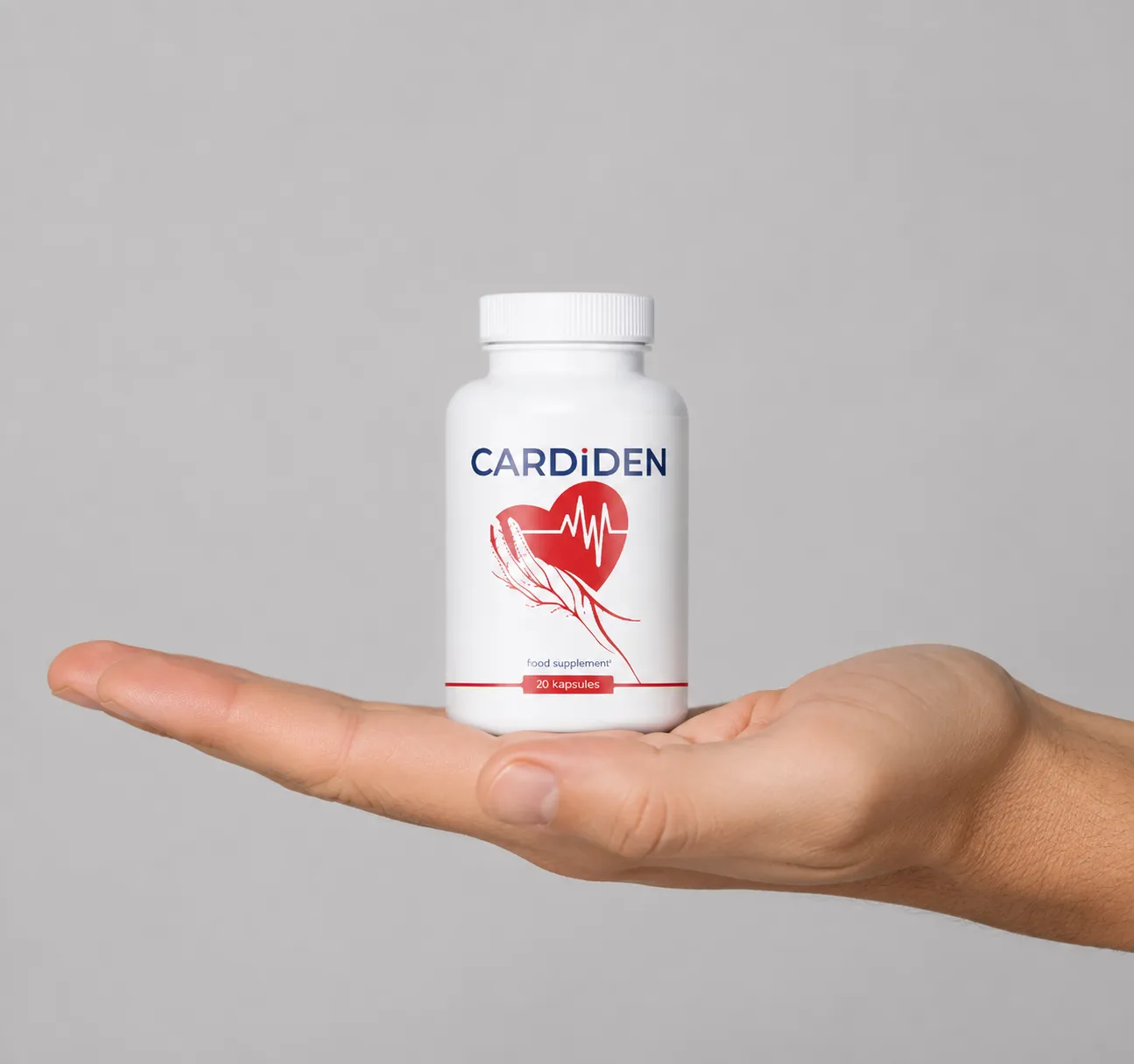 Cardiden — Verpackung in der Hand