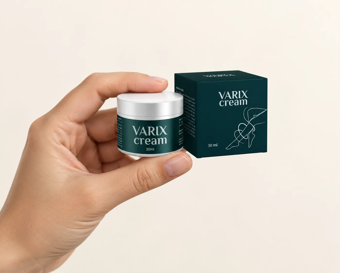 Varix cream — Verpackung in der Hand