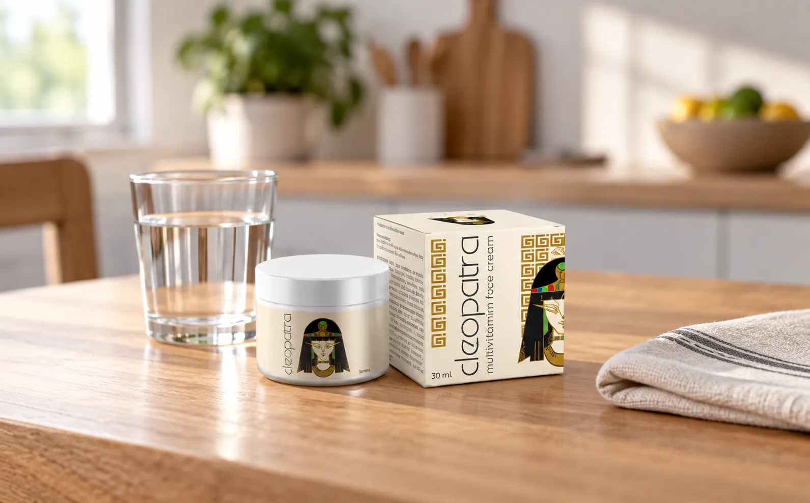Cleopatra cream — Verpackung im Alltag