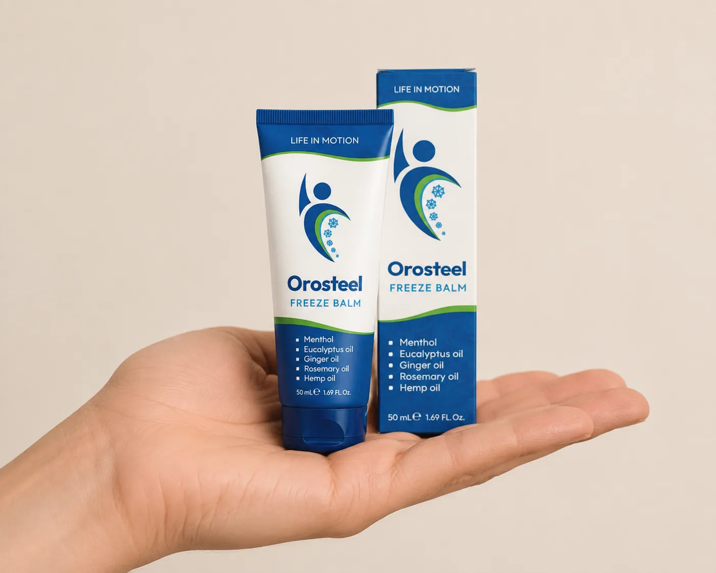 Orosteel — Verpackung in der Hand