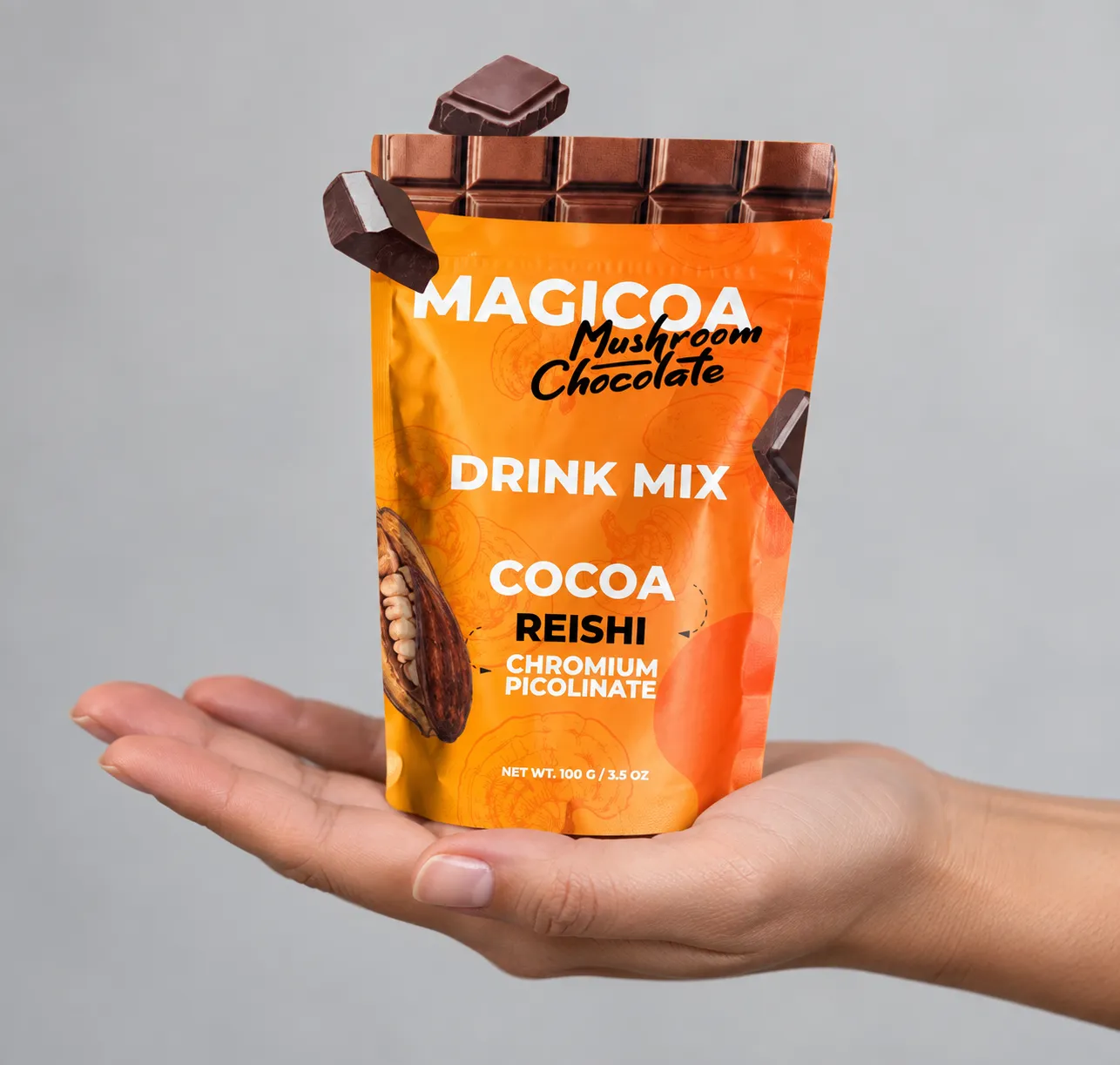 Magicoa — Verpackung in der Hand