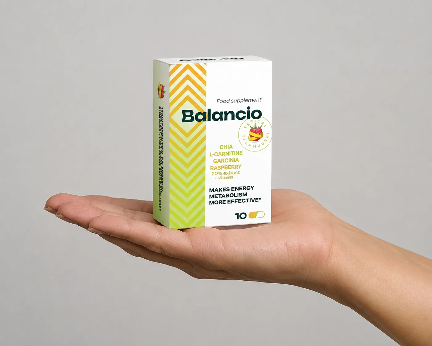 Balancio — Verpackung in der Hand