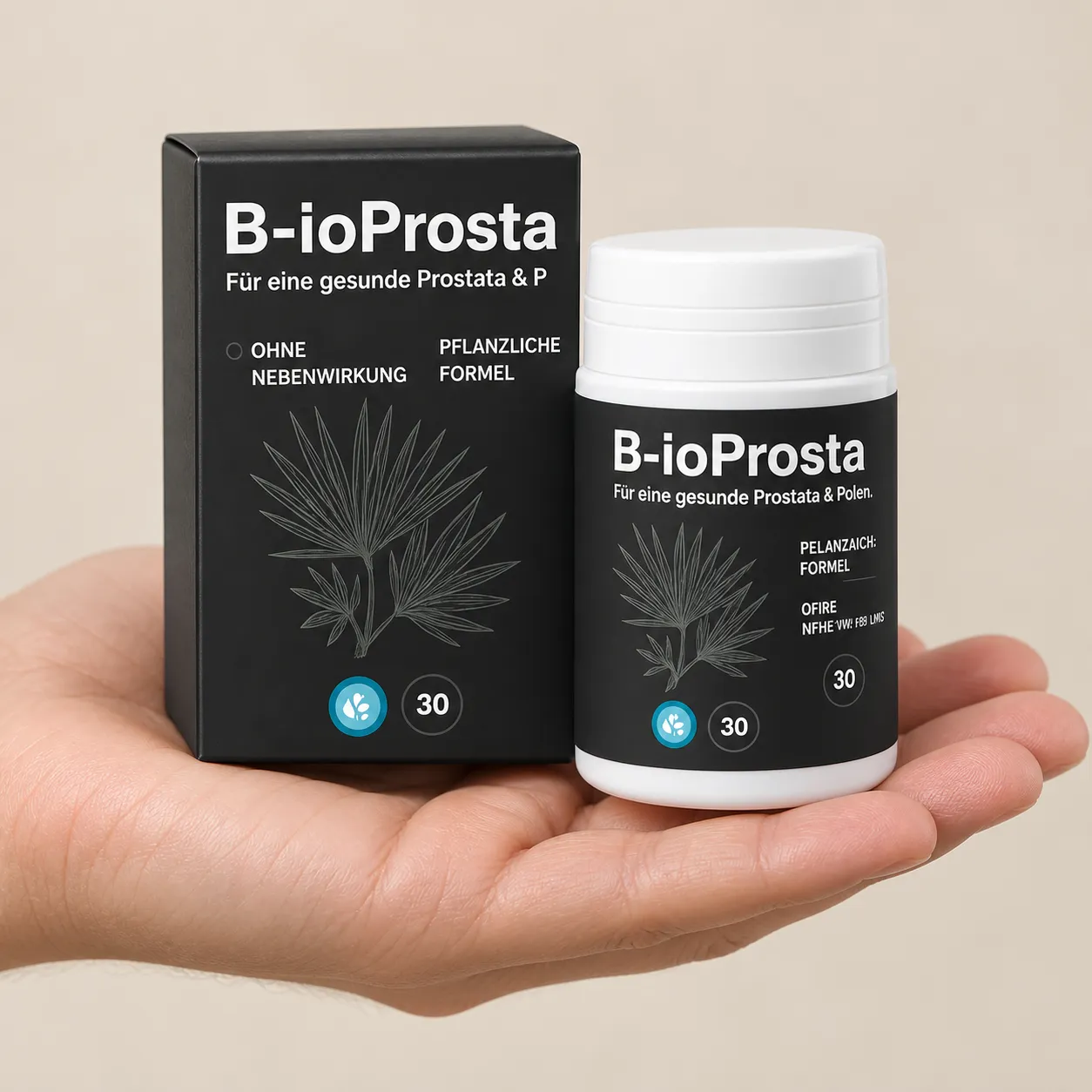 Bio-Prosta — Verpackung in der Hand