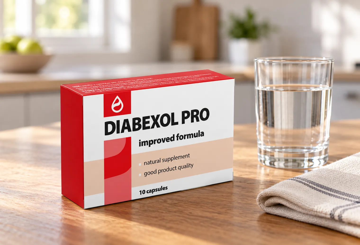 Diabexol Pro — Verpackung im Alltag